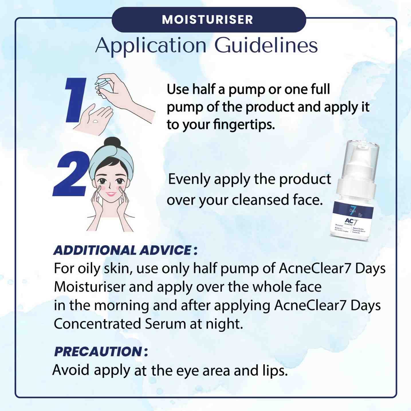 AC7D Acne Care Complete Kit (Serum 10ml + Moisturiser 30ml + ClearSkin Wash 100ml)