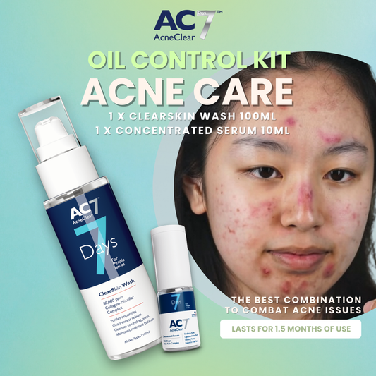 AC7D Oil Control Kit (Serum 10ml + ClearSkin Wash 100ml)