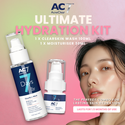 AC7D Ultimate Hydration Kit (Moisturiser 30ml + ClearSkin Wash 100ml)