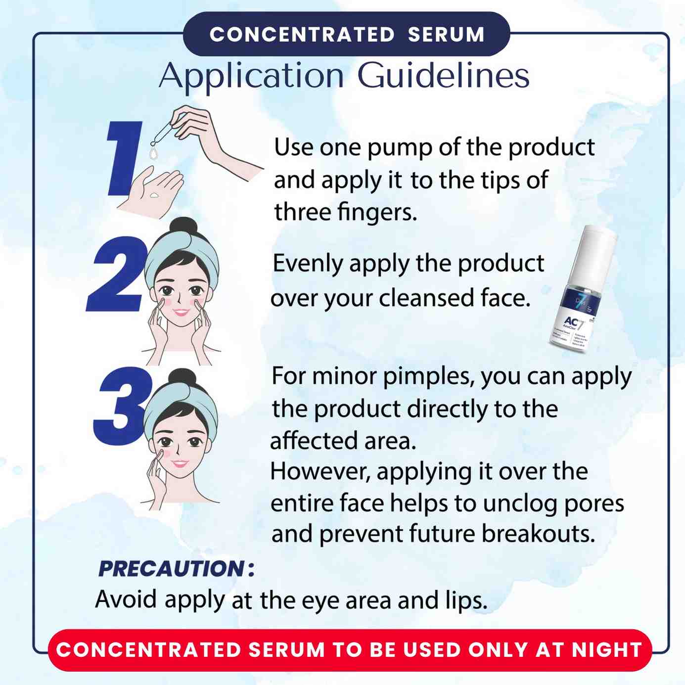 2x AC7D Acne Care Starter Kit (2xSerum 10ml + 2xMoisturiser 30ml)