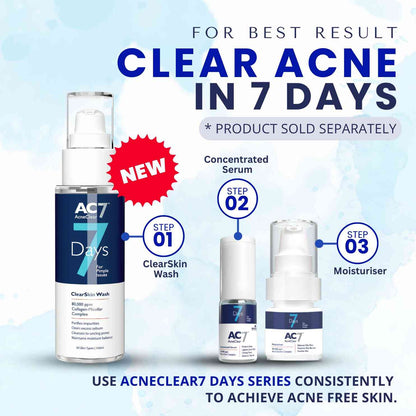 2x AC7D Acne Care Complete Kit (2xSerum 10ml + 2xMoisturiser 30ml + 2xClearSkin Wash 100ml)