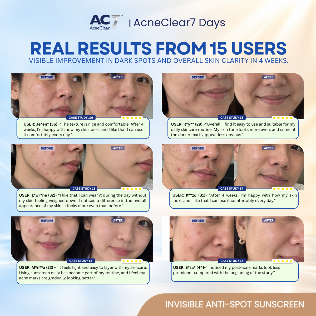AC7D Invisible Anti-Spot Sunscreen SPF50++ 30ml